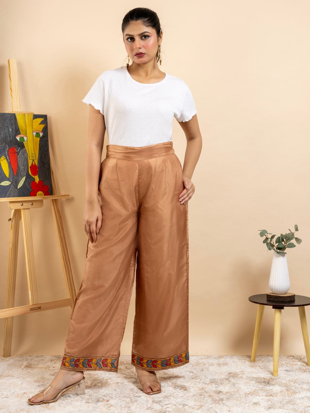 Beige Silk Swagger